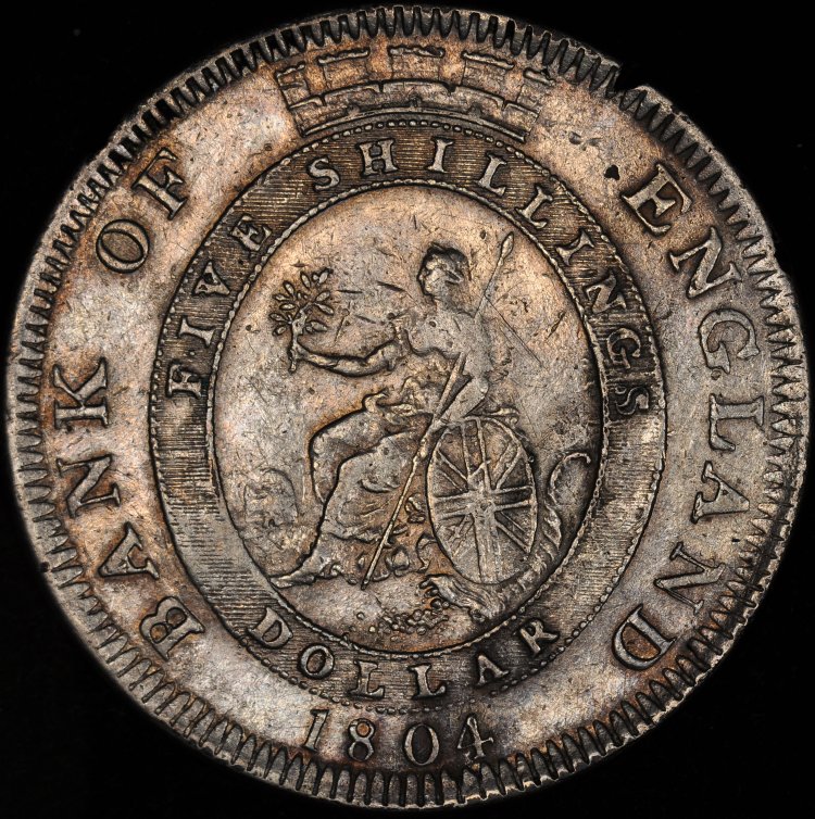 1804 GREAT BRITAIN CONTEMP CTFT BANK DOLLAR VERY FINE  